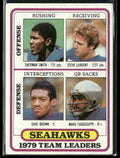 Smith, Largent, Brown, Tuiasosopo 1980 Topps Seahawks Team Leaders #57