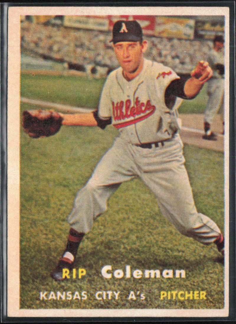 Rip Coleman 1957 Topps #354 Kansas City Athletics