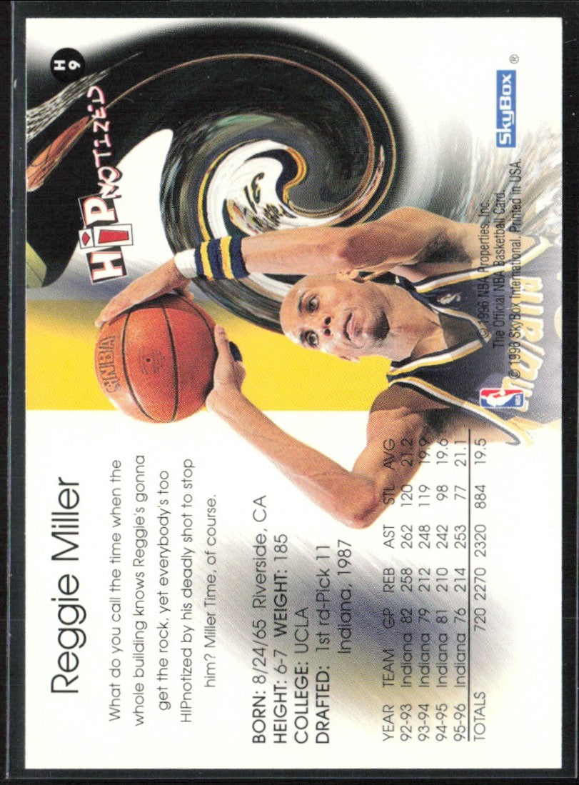 Reggie Miller 1996 NBA Hoops Hipnotized #H9 Indiana Pacers