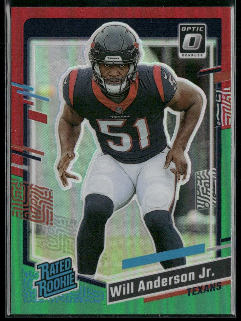 Will Anderson Jr. 2023 Donruss Optic Red Green RC #342 Houston Texans