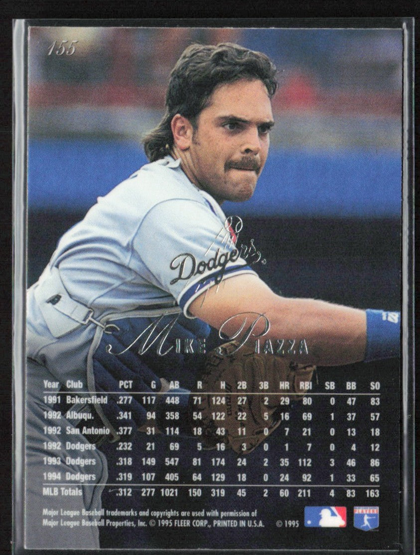 Mike Piazza 1995 Flair #155 Los Angeles Dodgers