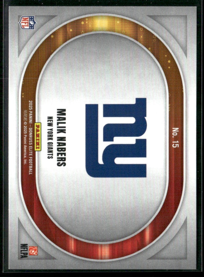 Malik Nabers 2025 Donruss Elite Full Throttle #15 New York Giants