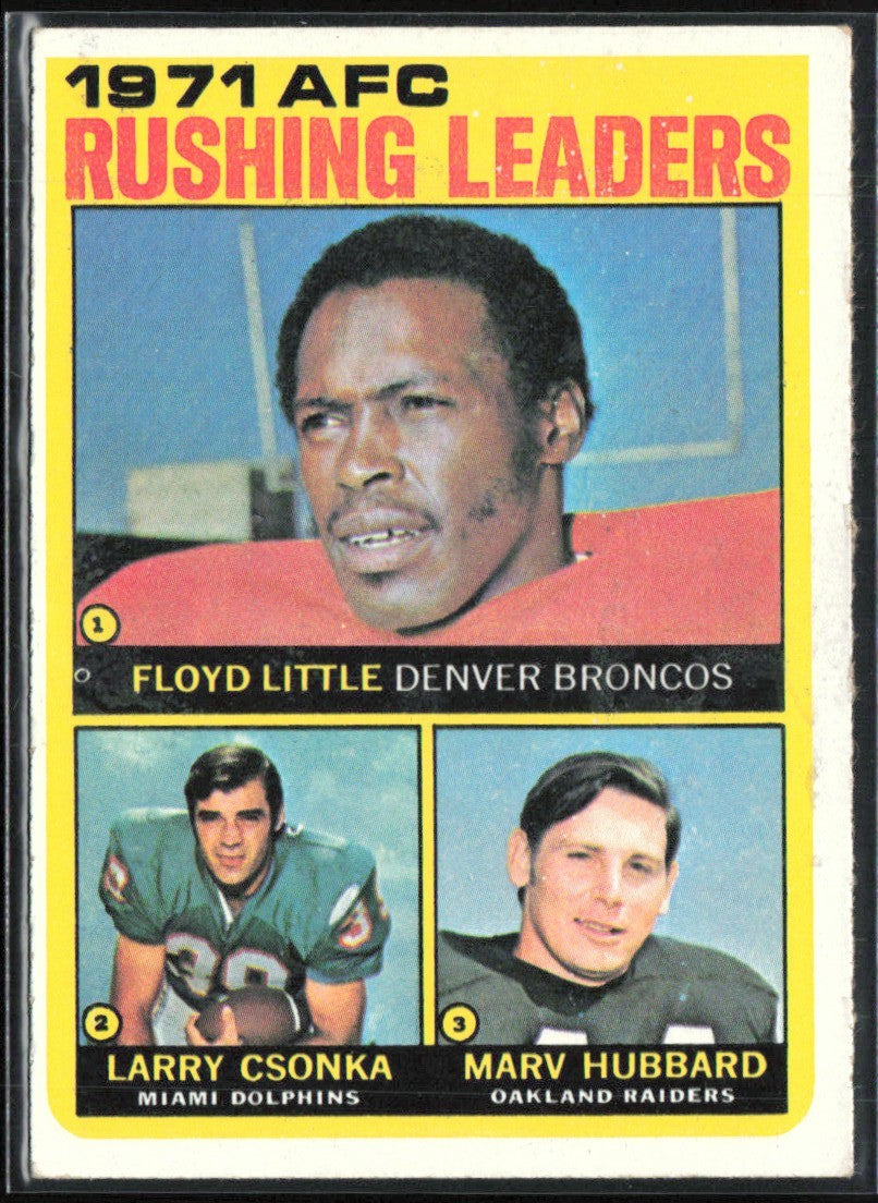 Floyd Little Csonka Hubbard 1971 Topps #1 Denver Broncos