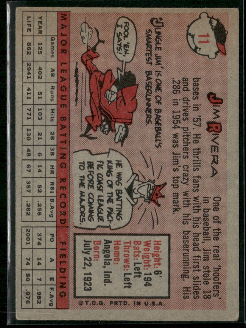 Jim Rivera 1958 Topps #11 Chicago White Sox