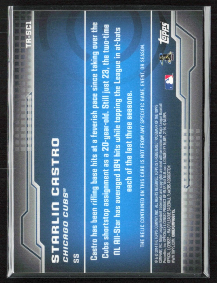 Starlin Castro 2014 Topps Trajectory Relics Jersey #TR-SC1 Chicago Cubs
