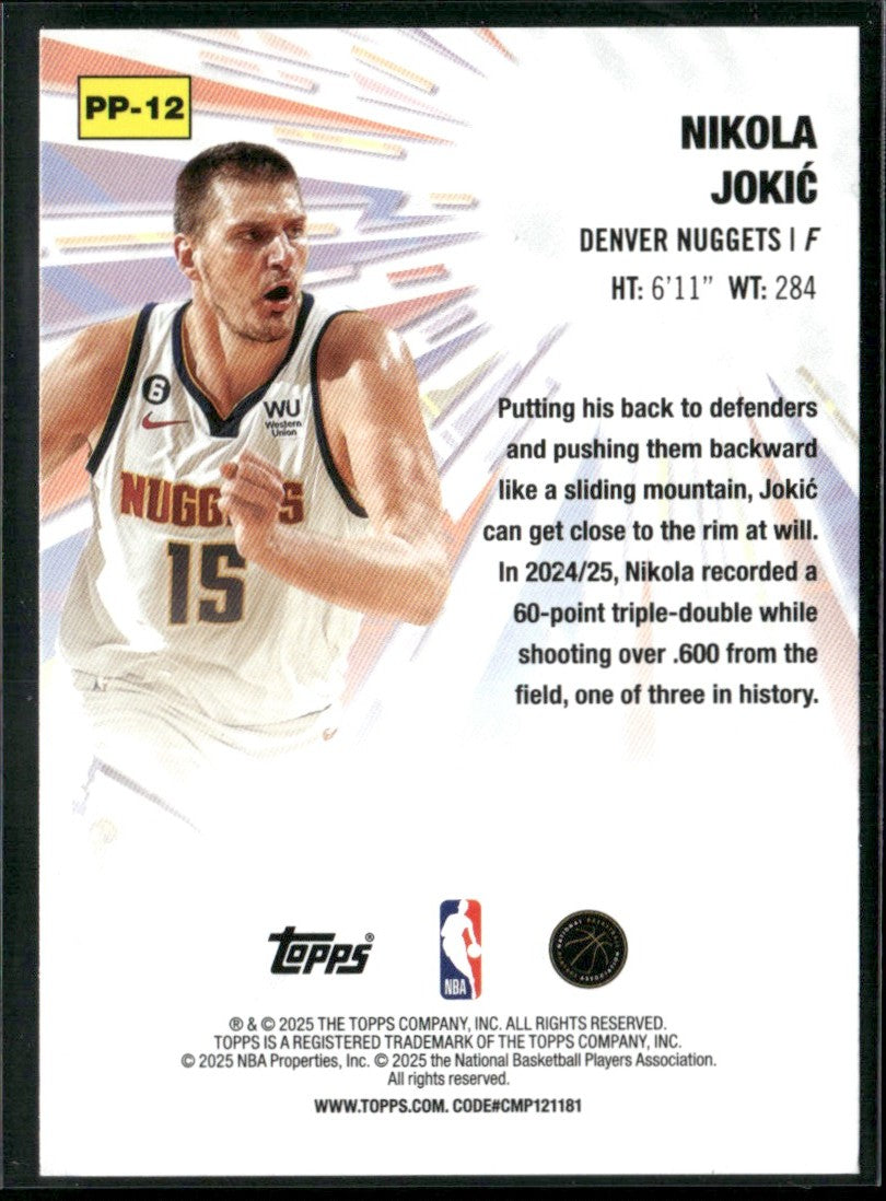 Nikola Jokic 2025 Topps Power Players #PP-12 Denver Nuggets