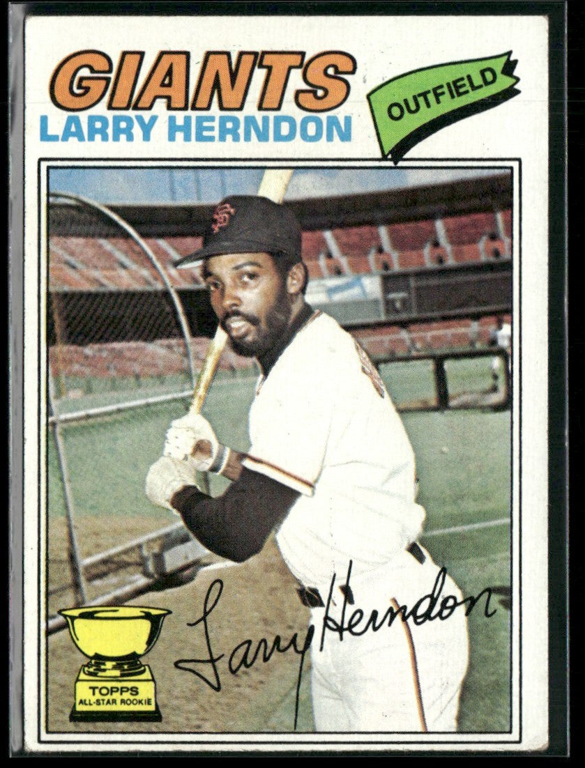 Larry Herndon 1977 Topps RC #397 San Francisco Giants