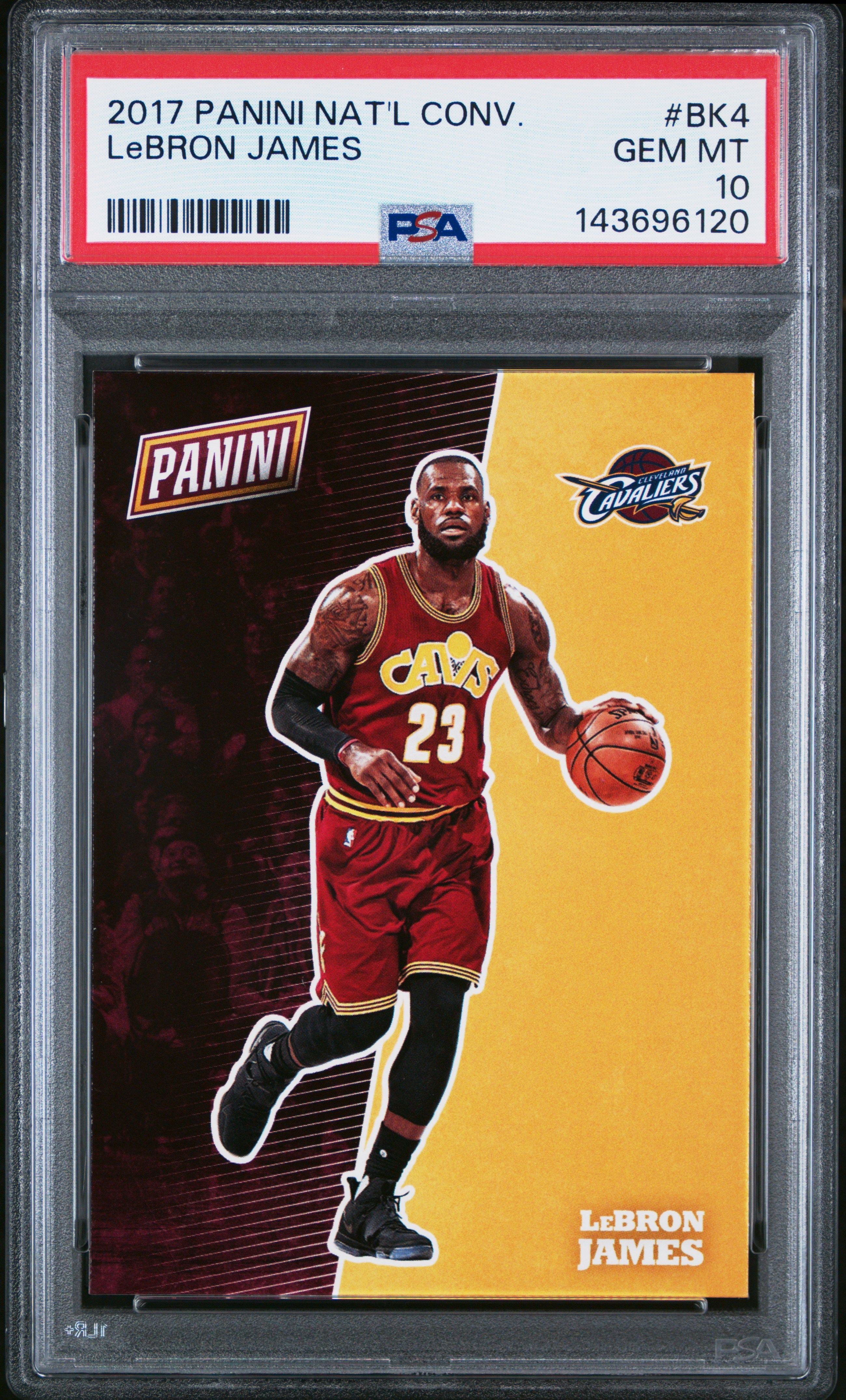 Lebron James 2017 Panini The National Convention psa 10 #BK4 Cleveland Cavaliers