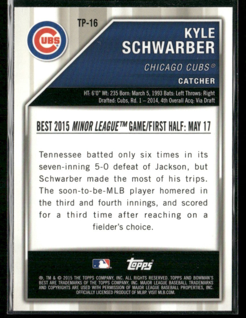 Kyle Schwarber 2015 Bowman's Best Top Prospects Refractor #TP-16 Chicago Cubs
