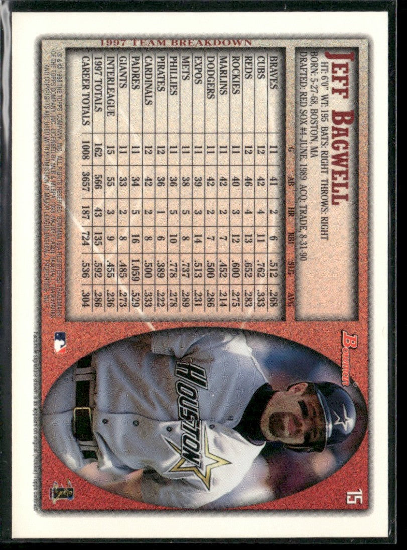 Jeff Bagwell 1998 Bowman International #15 Houston Astros