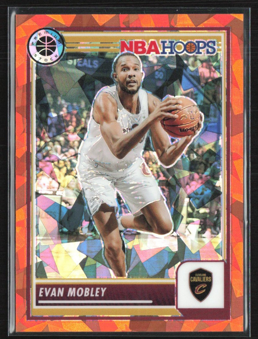 Evan Mobley 2023 Panini NBA Hoops Premium Stock Orange Ice Prizm /125 #115