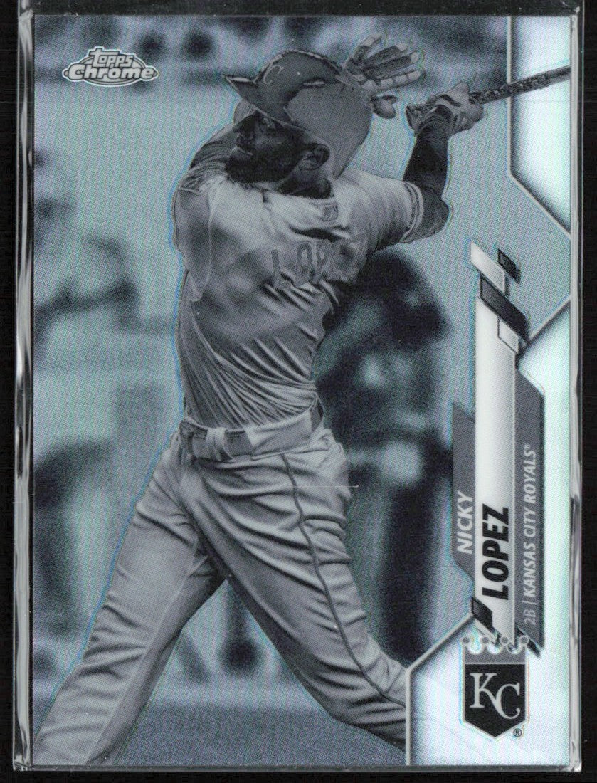 Nicky Lopez 2020 Topps Chrome Negative Refractor #92 Kansas City Royals