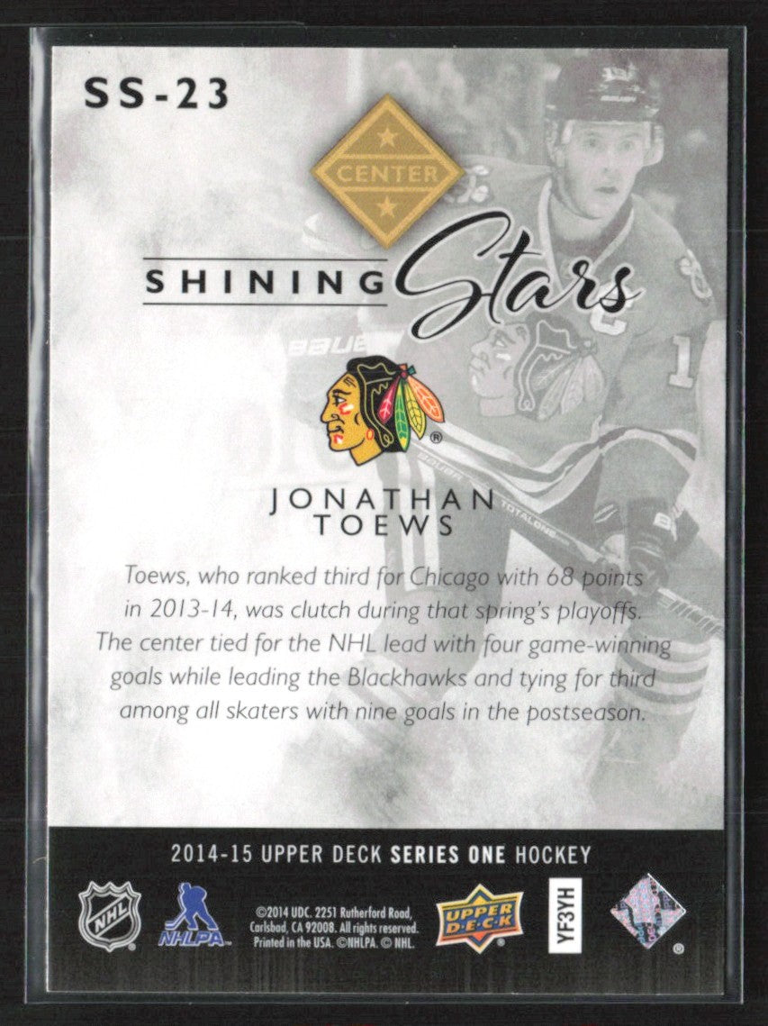 Jonathan Toews 2014 Upper Deck Shining Stars #SS-23 Chicago Blackhawks