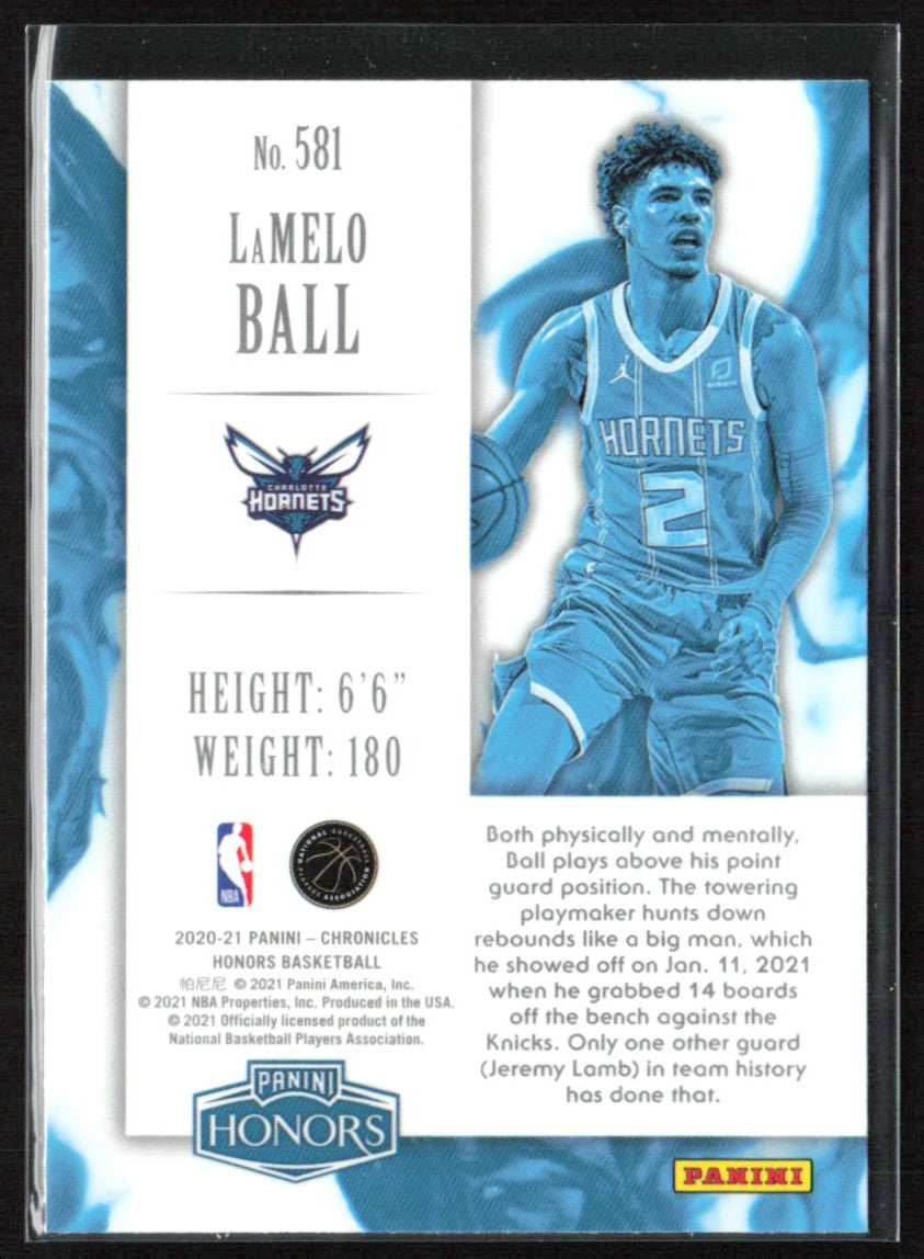 LaMelo Ball 2020 Panini Chronicles Honors RC #581 Charlotte Hornets