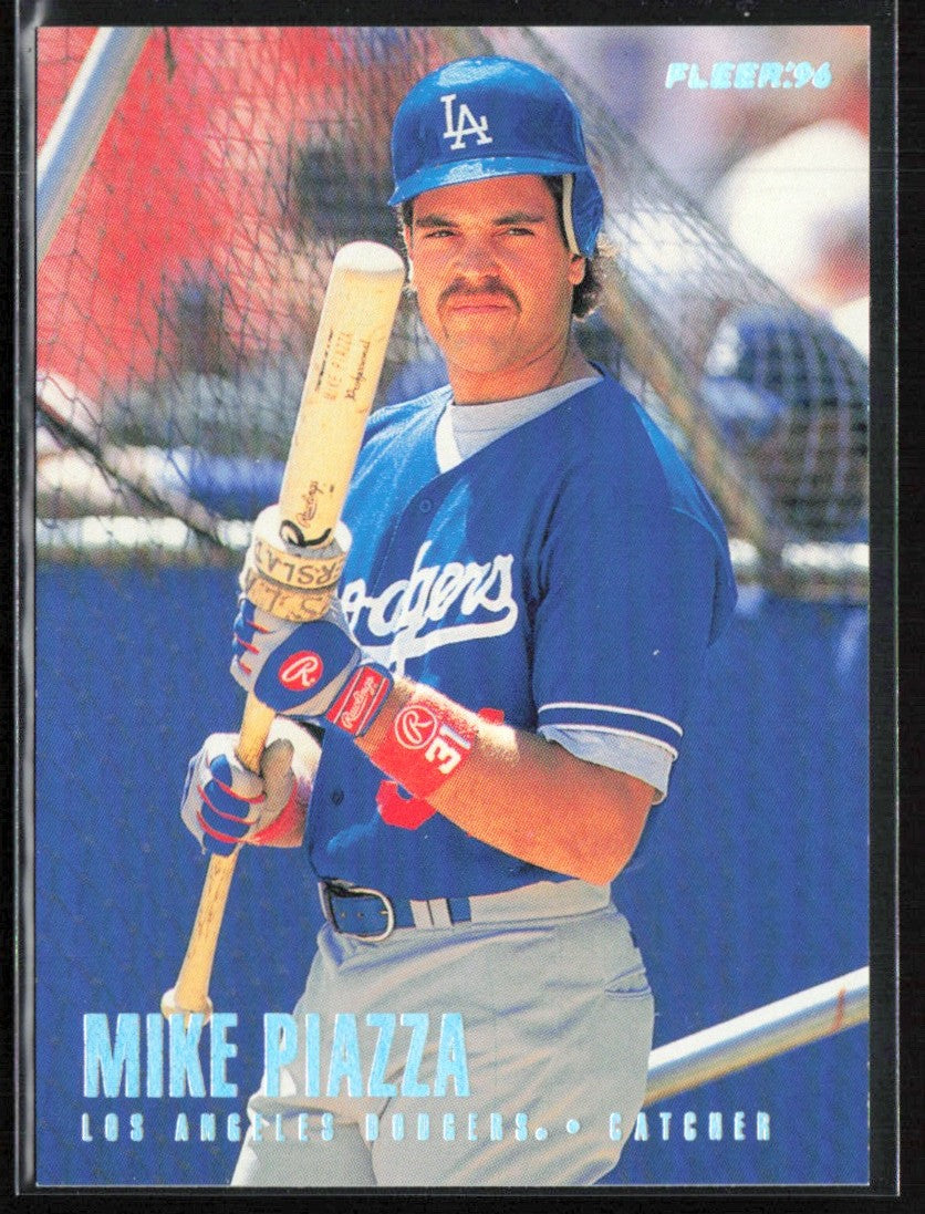 Mike Piazza 1996 Fleer Tiffany #445 Los Angeles Dodgers
